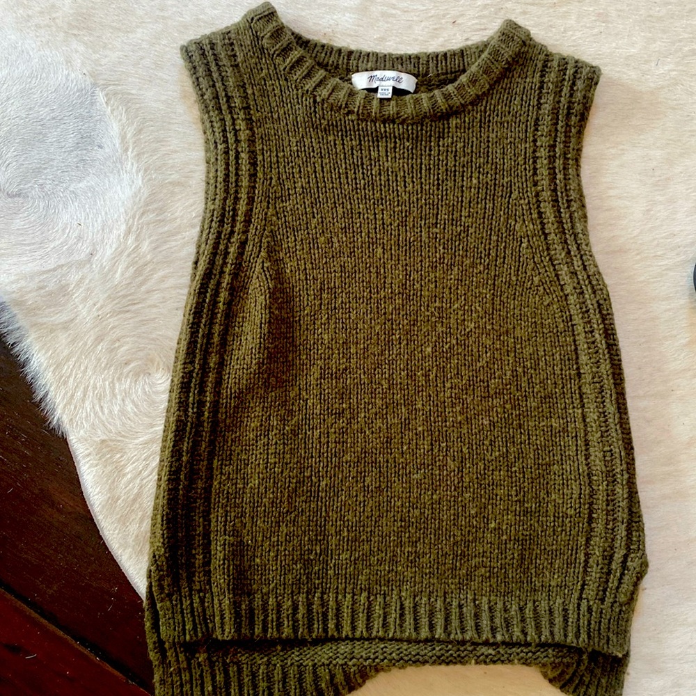Madewell XXS forest green sweater vest